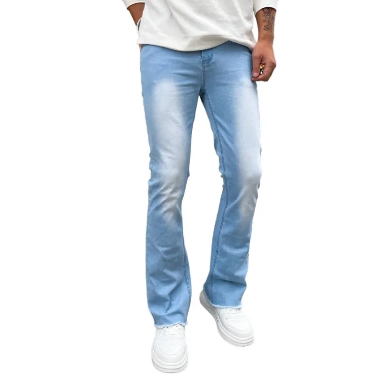 Men's Casual Slim Fit Washed Stretch Skinny Flared Jeans 82616328M sold by Manly