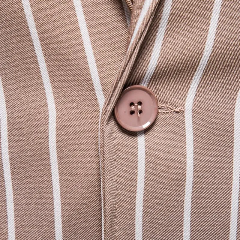 Men's Casual Striped Two-Breasted Single-Breasted Blazer 97827692M sold by Manly product image thumbnail 5