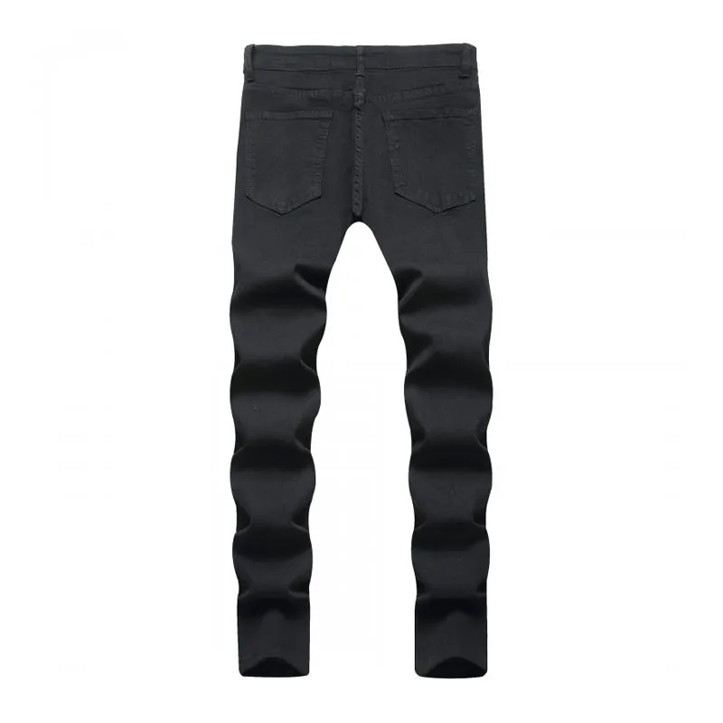 Men's Fashion Distressed Hole Slim Jeans 35594825Z sold by Manly product image thumbnail 2