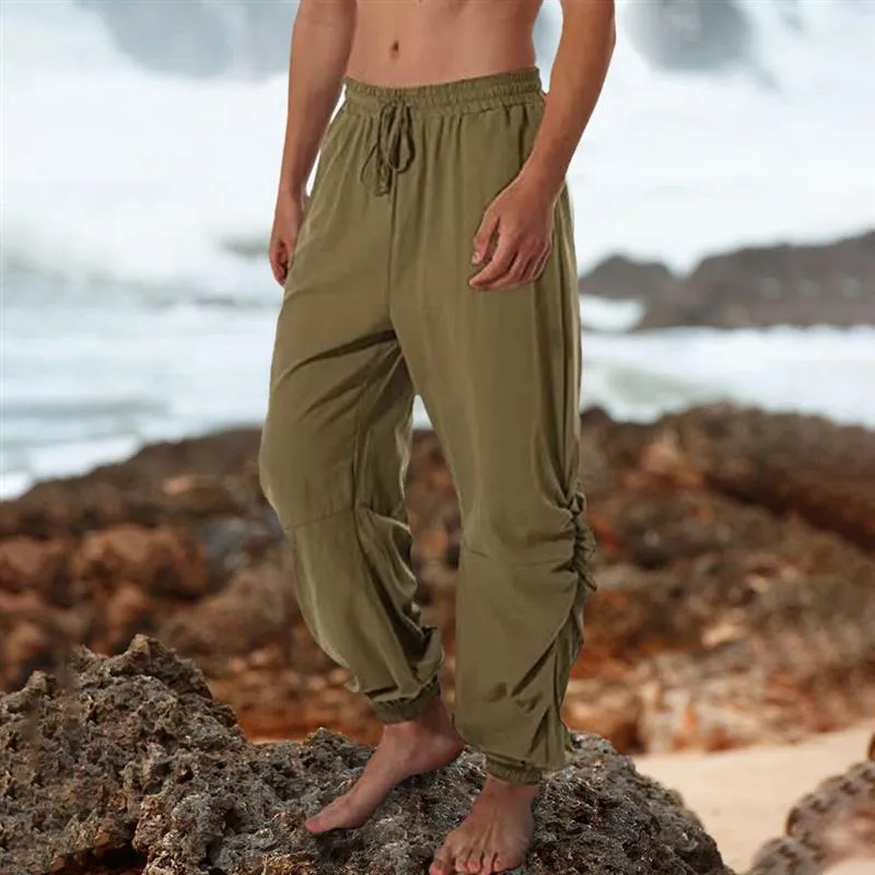 Men's Casual Solid Color Drawstring Pants 44574319Y sold by Manly product image thumbnail 4