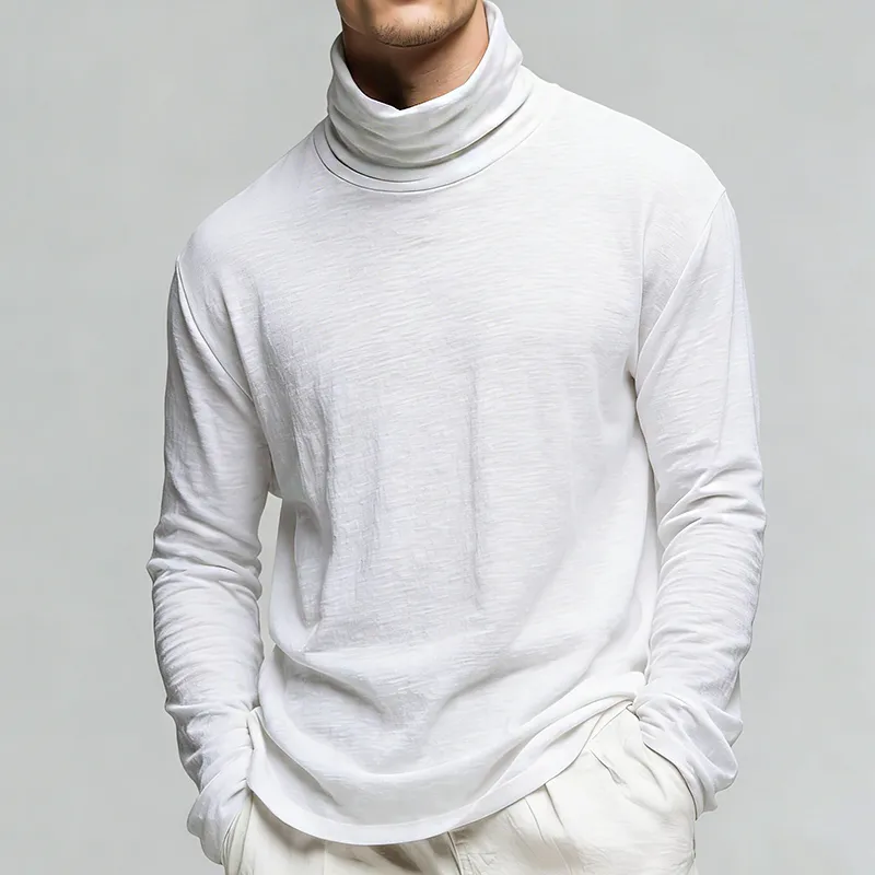 Men's Retro Casual High-Neck Long-Sleeve T-Shirt MTZ0565B3TO sold by Manly product image thumbnail 2