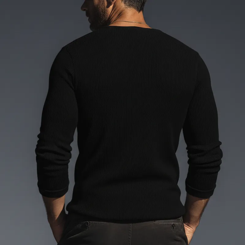 Men's Urban Design High-stretch Slim-fit Long-sleeved T-shirt MTZ0643B2U sold by Manly product image thumbnail 4