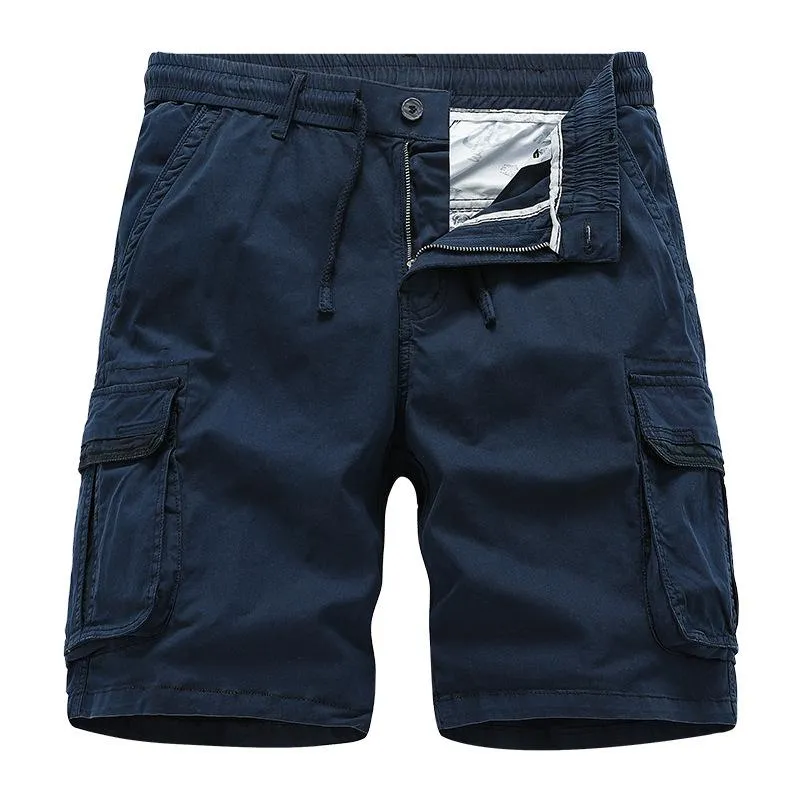 Men's Solid Color Straight Multi-pocket Cargo Shorts 84689926Z sold by Manly product image thumbnail 5