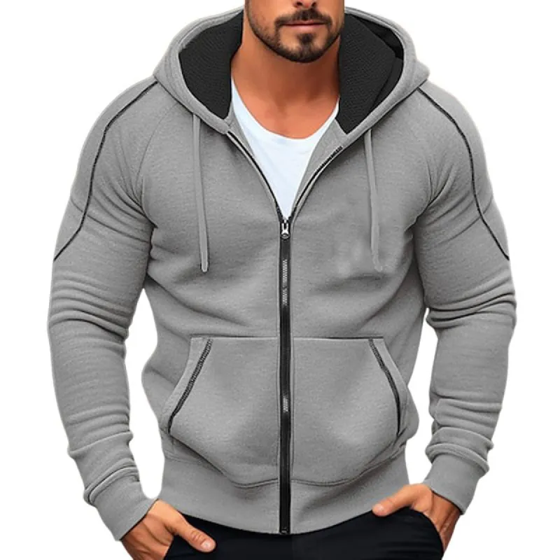 Men's Casual Loose Fit Zip Hoodie 61828666X sold by Manly