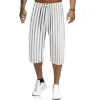 Men's Casual Summer Striped Print Loose Sports Straight Pants 69083318M sold by Manly