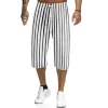 Men's Casual Summer Striped Print Loose Sports Straight Pants 69083318M sold by Manly