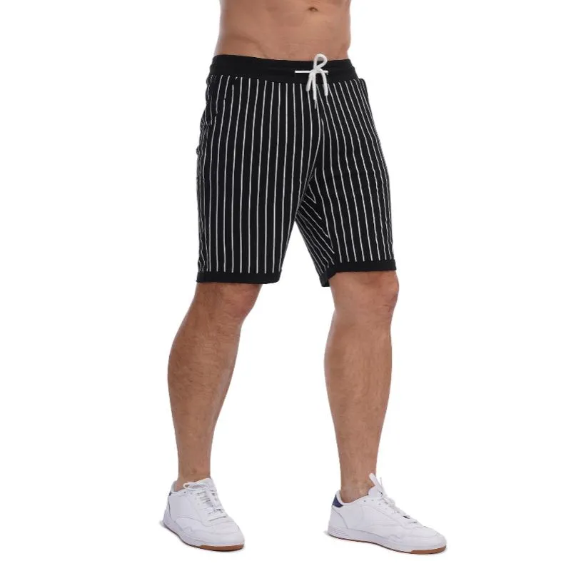 Men's Casual Striped Lace-up Elastic Waist Shorts 86576805M sold by Manly product image thumbnail 5