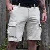 Men's Solid Multi-pocket Straight Cargo Shorts 36025460Z sold by Manly