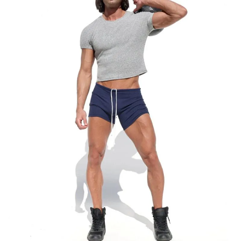 Men's Casual Solid Color Round Neck Short Sleeve Tight T-Shirt 22478526M sold by Manly product image thumbnail 4