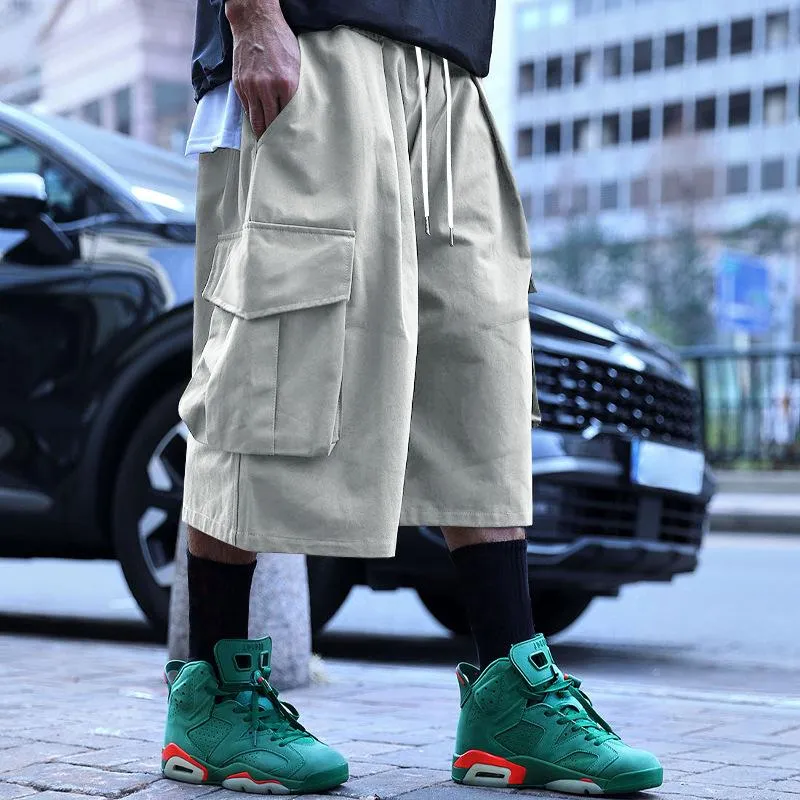 Men's Multi-Pocket Vintage Drawstring Cargo Shorts 36108001Y sold by Manly product image thumbnail 2