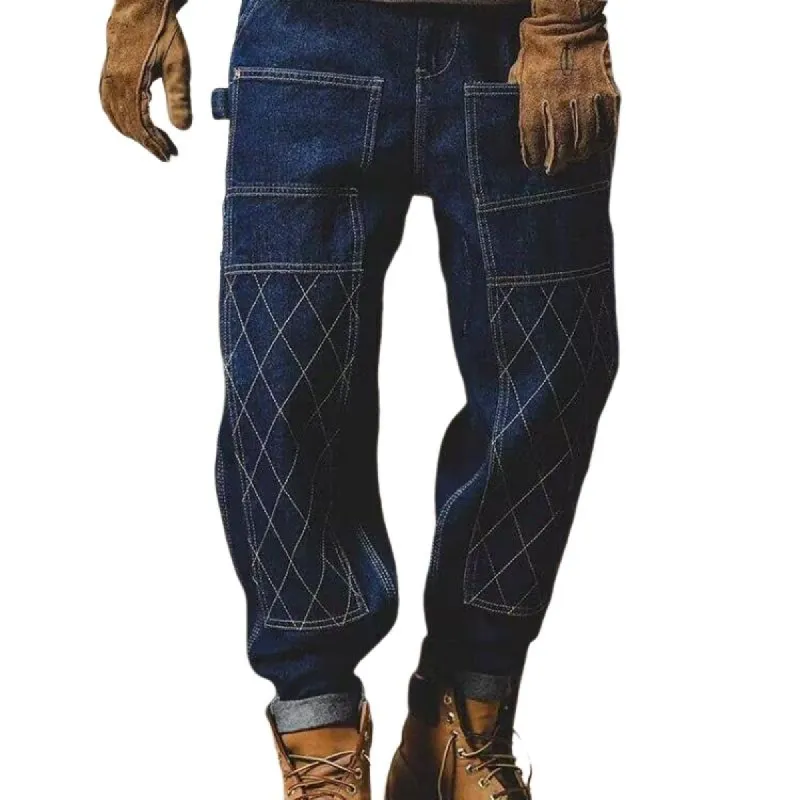 Men's Vintage Loose Straight Cargo Jeans 83708196M sold by Manly