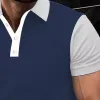 Men's Printed Short-sleeved Lapel Polo Shirt 54462887X sold by Manly