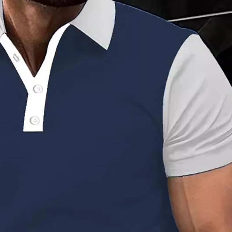 Men's Printed Short-sleeved Lapel Polo Shirt 54462887X sold by Manly product image thumbnail 4