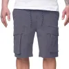 Men's Loose Drawstring Elastic Waist Multi-pocket Cargo Shorts 04913954Z sold by Manly