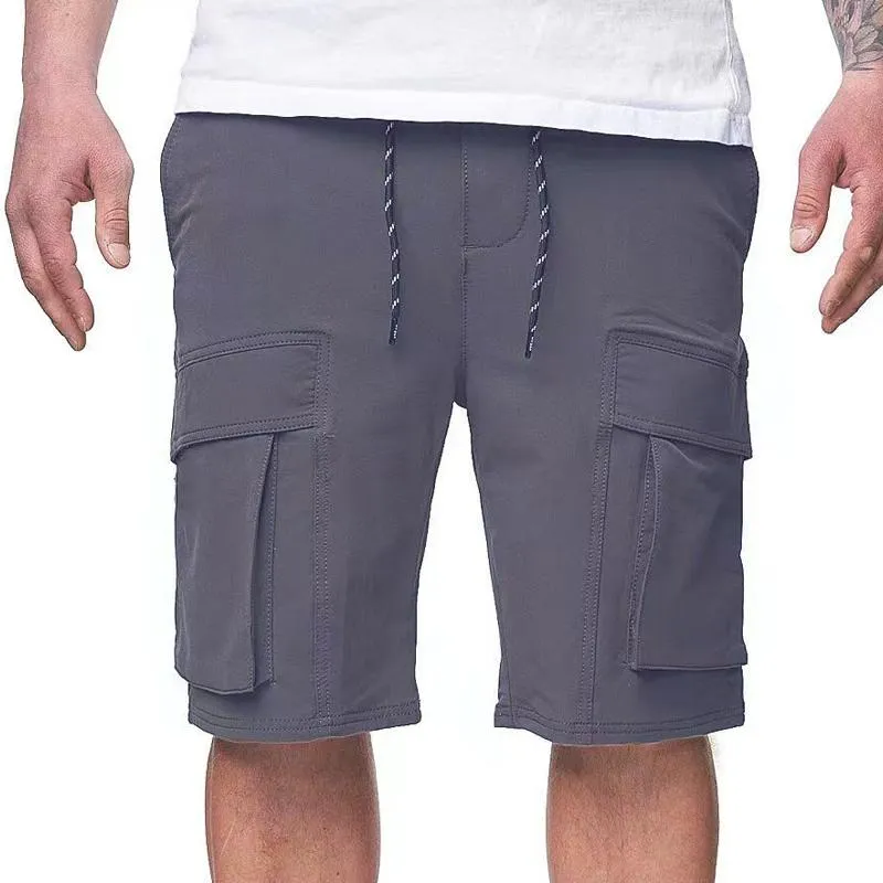 Men's Loose Drawstring Elastic Waist Multi-pocket Cargo Shorts 04913954Z sold by Manly product image thumbnail 5