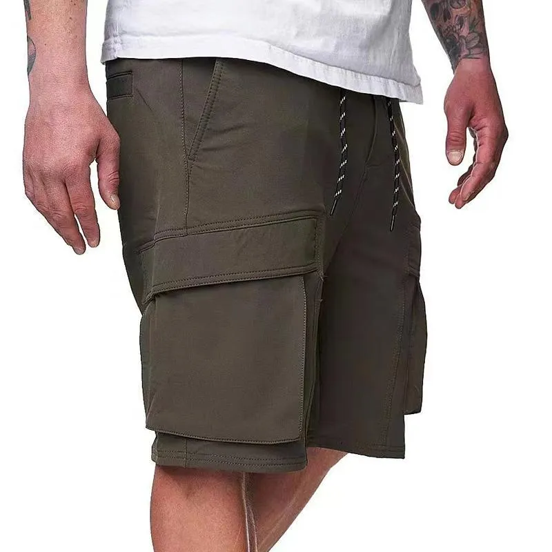 Men's Loose Drawstring Elastic Waist Multi-pocket Cargo Shorts 04913954Z sold by Manly product image thumbnail 3