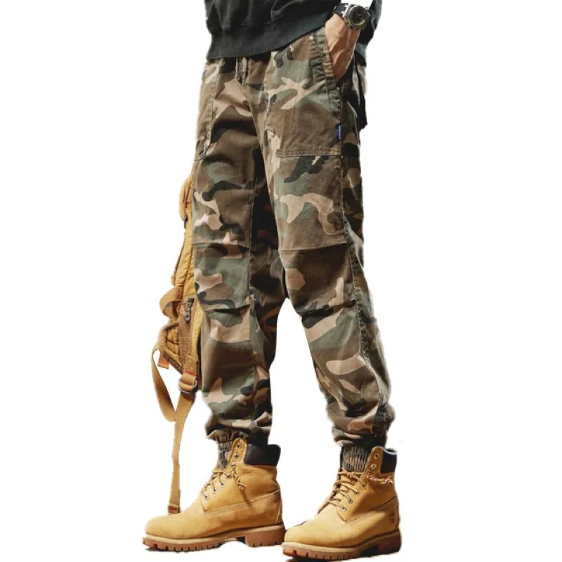 Men's Casual Retro Camouflage Cargo Pants 87239137Y sold by Manly