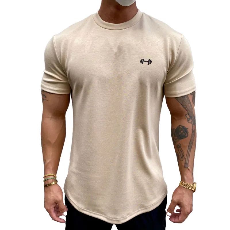 Men's Round Neck Solid Color Sports T-Shirt 21334021X sold by Manly
