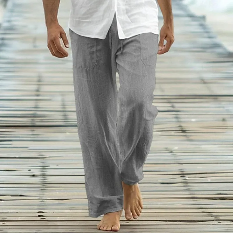 Men's Solid Color Cozy Elastic Waist Straight Casual Pants 72652477Z sold by Manly product image thumbnail 4