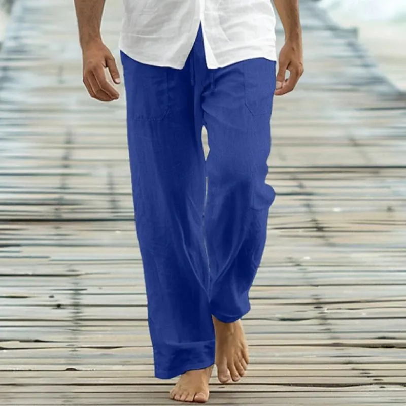 Men's Solid Color Cozy Elastic Waist Straight Casual Pants 72652477Z sold by Manly product image thumbnail 3