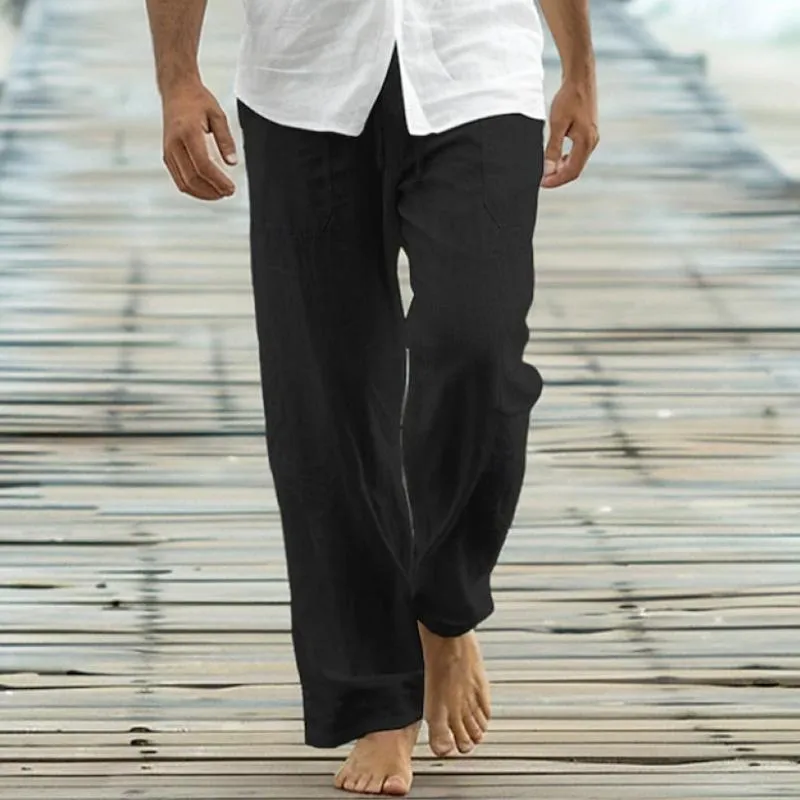 Men's Solid Color Cozy Elastic Waist Straight Casual Pants 72652477Z sold by Manly product image thumbnail 5