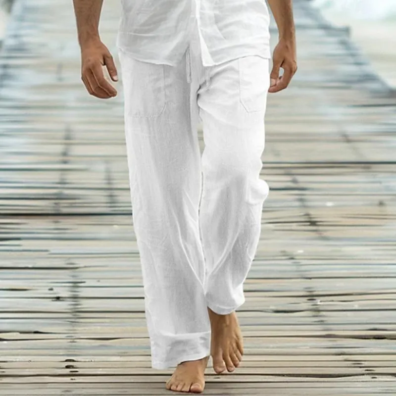 Men's Solid Color Cozy Elastic Waist Straight Casual Pants 72652477Z sold by Manly product image thumbnail 2