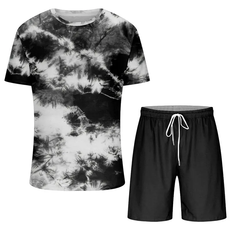 Men's Hawaiian Crew Neck Printed Casual Loose Short Sleeve Beach Shorts Set 26155701X sold by Manly product image thumbnail 3