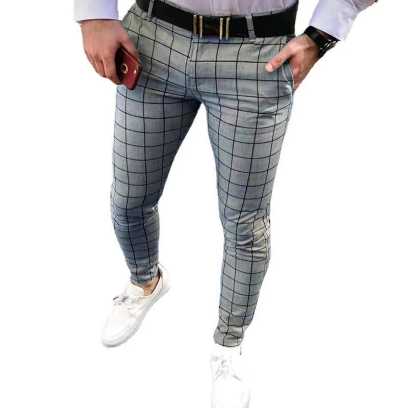 Men's Plaid Stripe Pencil Pants 90410675X sold by Manly