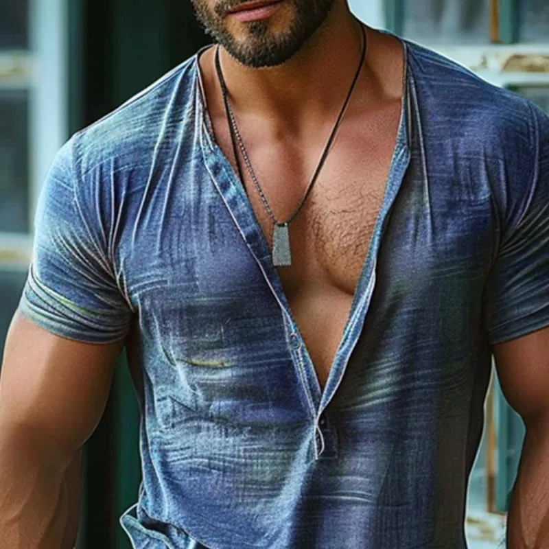 Men's Casual Short-sleeved Printed T-shirt 18729368TO sold by Manly product image thumbnail 3