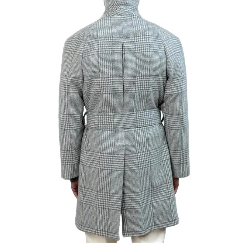 Men's Plaid Lapel Mid-length Casual Coat 40229385X sold by Manly product image thumbnail 2