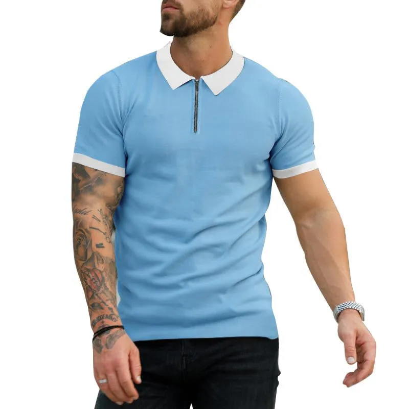 Men's Vintage Color Block Short Sleeve POLO T-Shirt 95318684Y sold by Manly