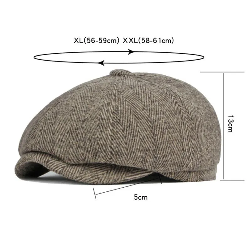 Men's British Vintage Wool Warm Earmuff Beret 36085431M sold by Manly product image thumbnail 4