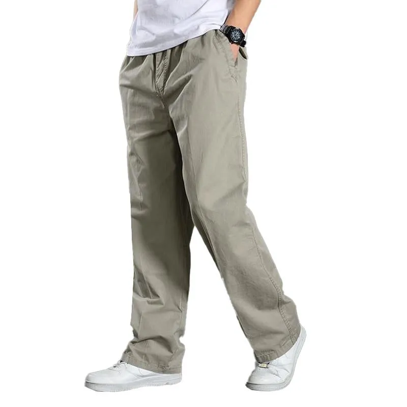 Men's Casual Elastic Waist Solid Color Pants 83094272X sold by Manly