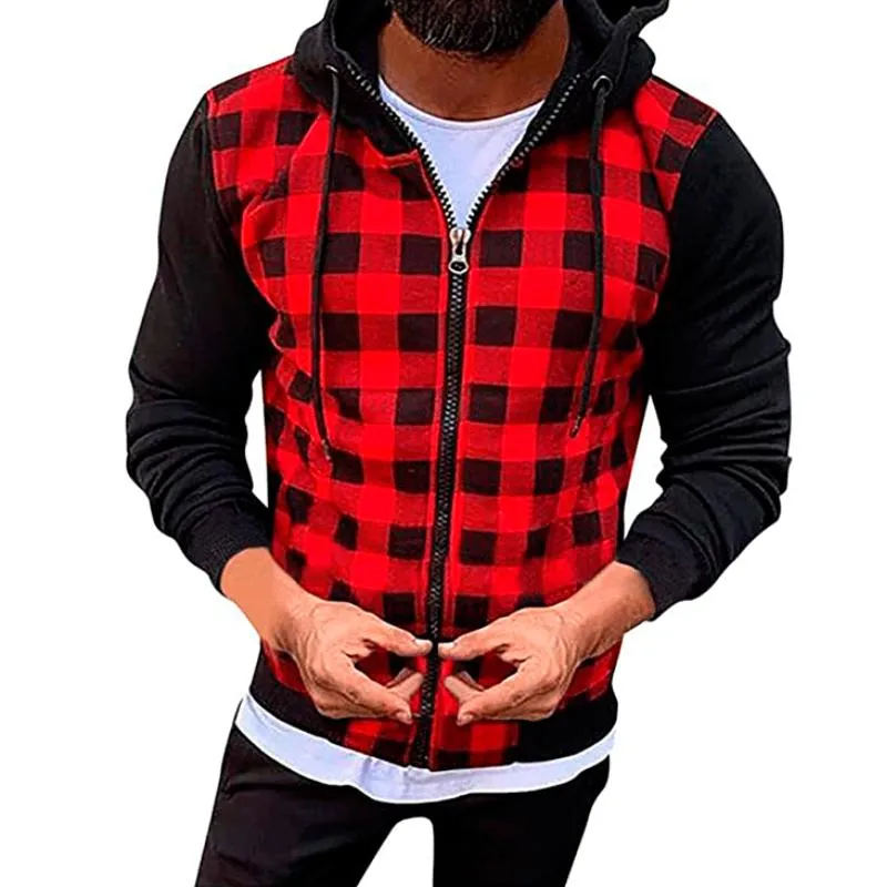 Men's Casual Plaid Hooded Sweatshirt Jacket 86530479TO sold by Manly product image thumbnail 2