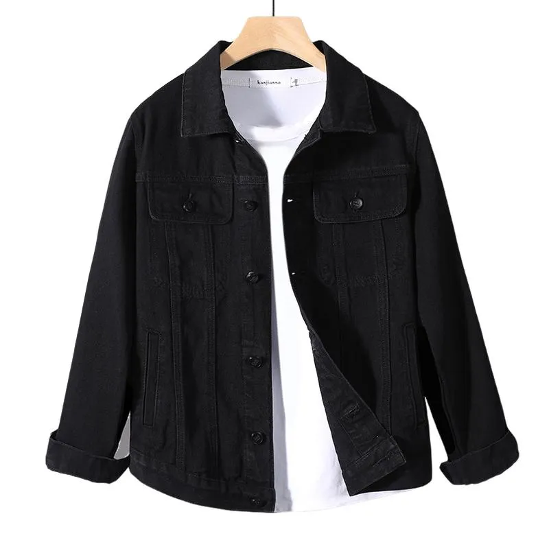 Men's Vintage Wash Slim Lapel Single Breasted Denim Jacket 64001659M sold by Manly product image thumbnail 5