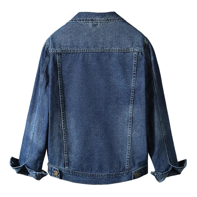 Men's Vintage Wash Slim Lapel Single Breasted Denim Jacket 64001659M sold by Manly product image thumbnail 2