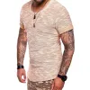 Men's Casual Round Neck Solid Color T-shirt 96864488X sold by Manly