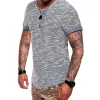 Men's Casual Round Neck Solid Color T-shirt 96864488X sold by Manly