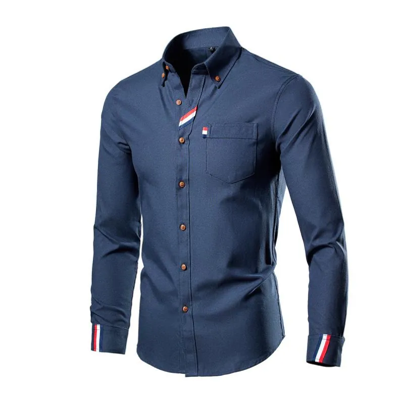Men's Casual Multicolor Long Sleeve Shirt Loose Shirt 70485716X sold by Manly