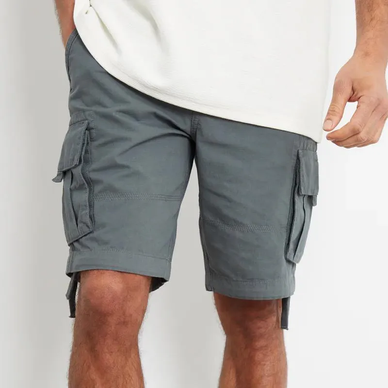 Men's Solid Multi-pocket Straight Cargo Shorts 06468989Z sold by Manly product image thumbnail 3