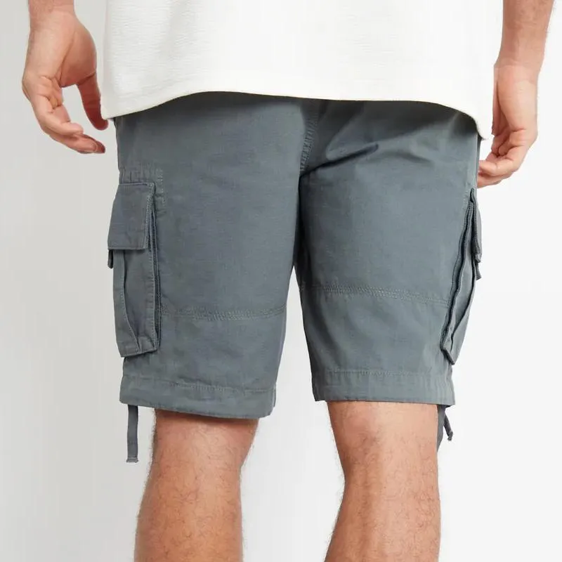 Men's Solid Multi-pocket Straight Cargo Shorts 06468989Z sold by Manly product image thumbnail 4
