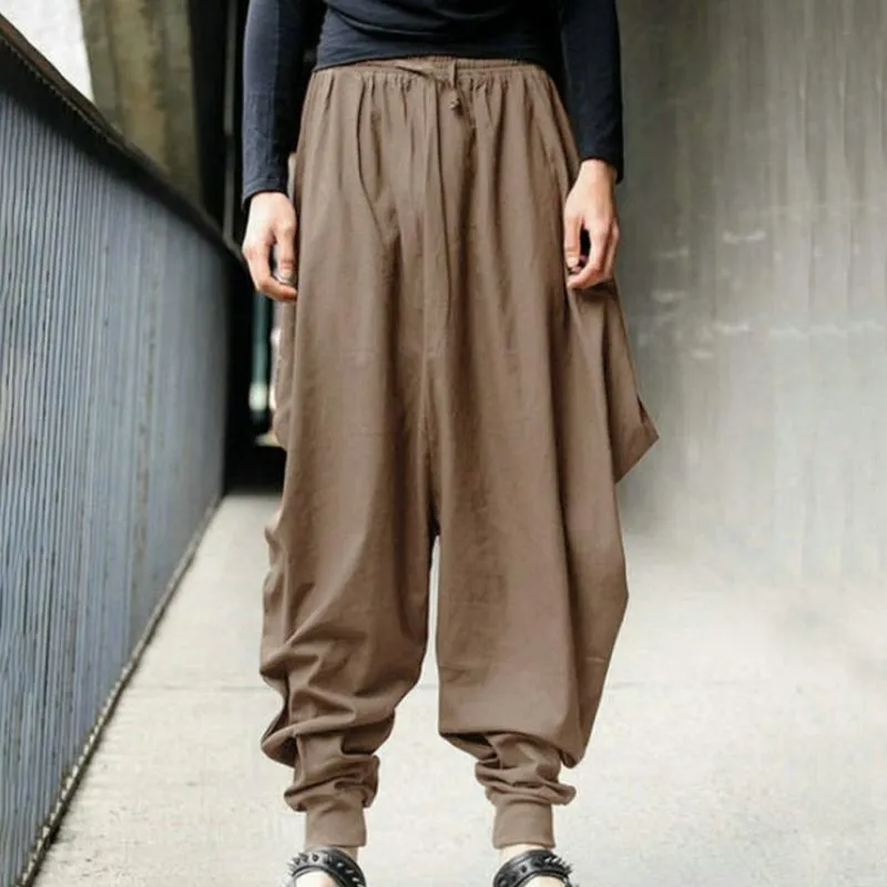 Men's Retro Solid Loose Original Design Casual Harlan Pants 25549800Z sold by Manly product image thumbnail 2