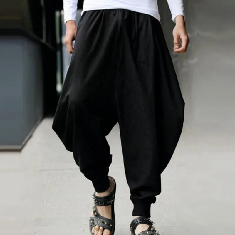 Men's Retro Solid Loose Original Design Casual Harlan Pants 25549800Z sold by Manly product image thumbnail 5