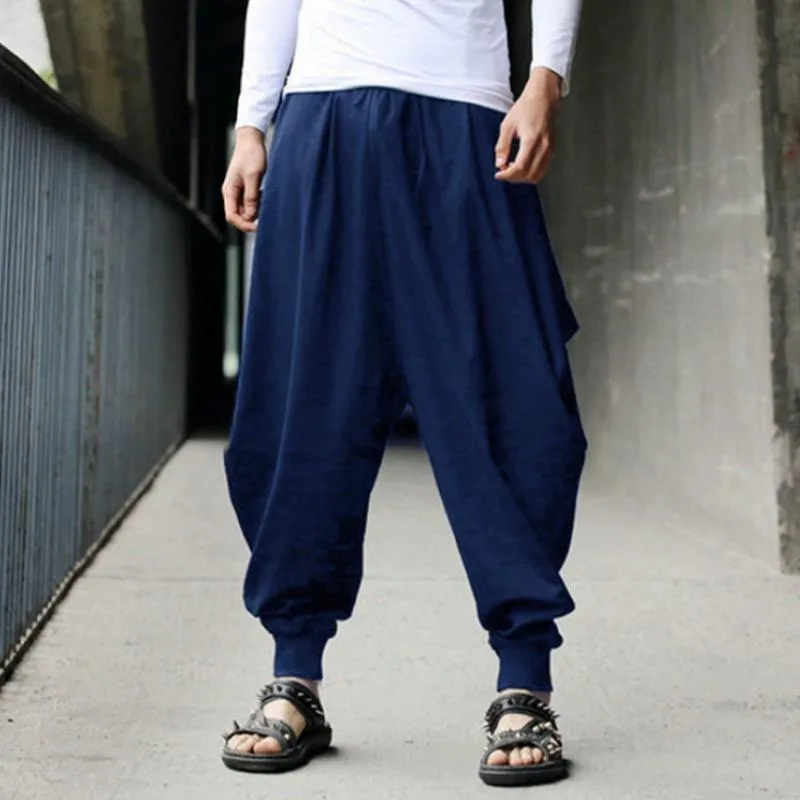 Men's Retro Solid Loose Original Design Casual Harlan Pants 25549800Z sold by Manly product image thumbnail 4