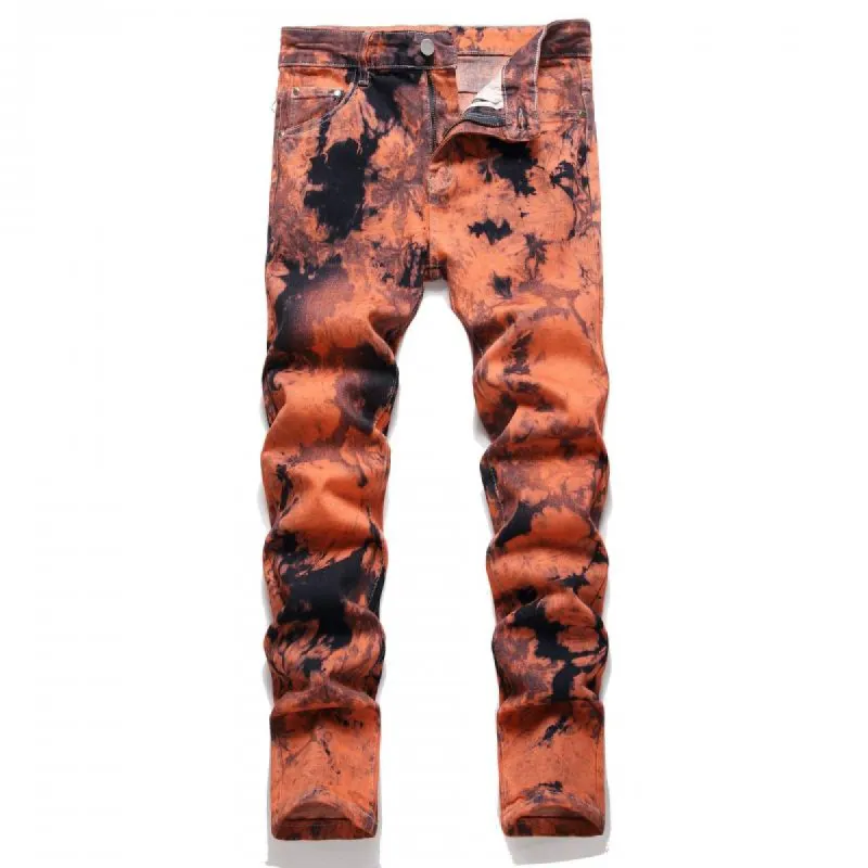 Men's Fashion Street Graffiti Slim Fit Jeans 61532497Z sold by Manly