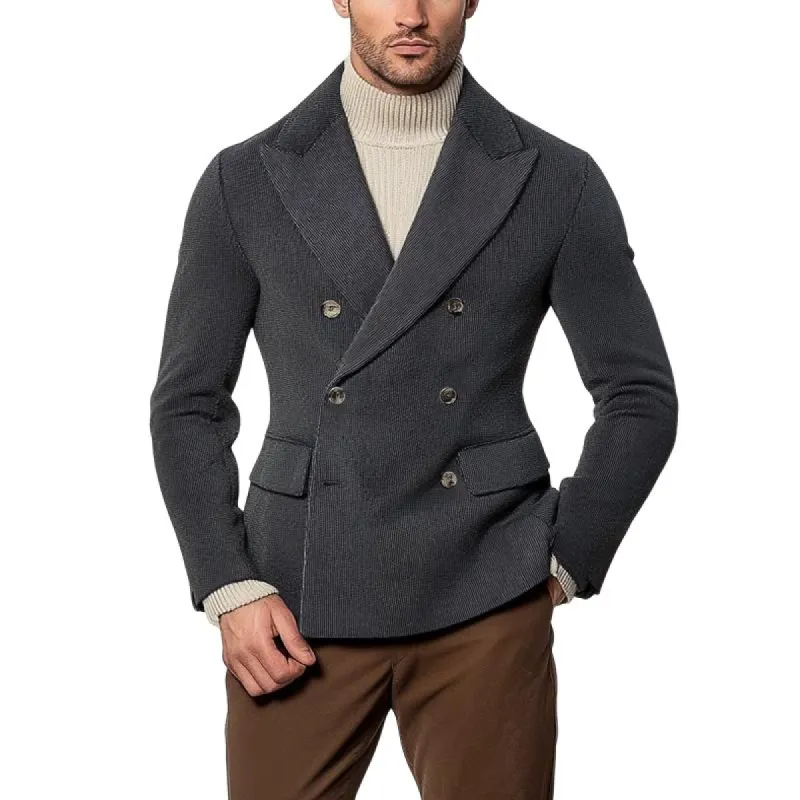 Men's Vintage Corduroy Peaked Lapel Double Breasted Slim Fit Blazer 10728610M sold by Manly
