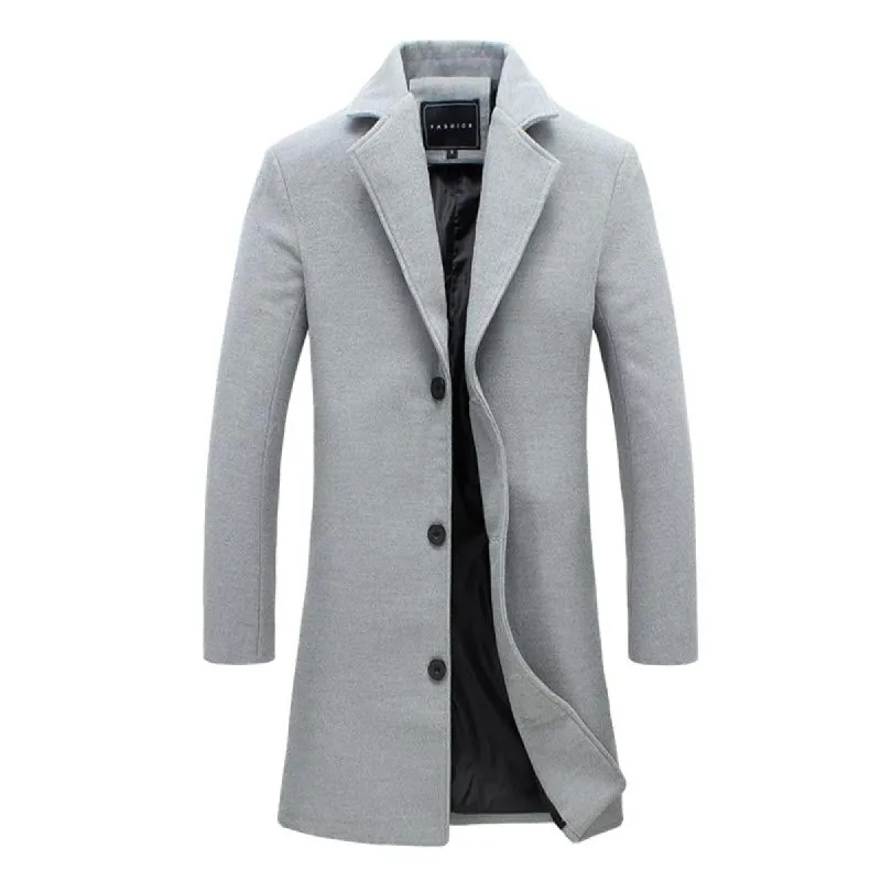 Men's Solid Color Single-breasted Trench Coat 28443032X sold by Manly
