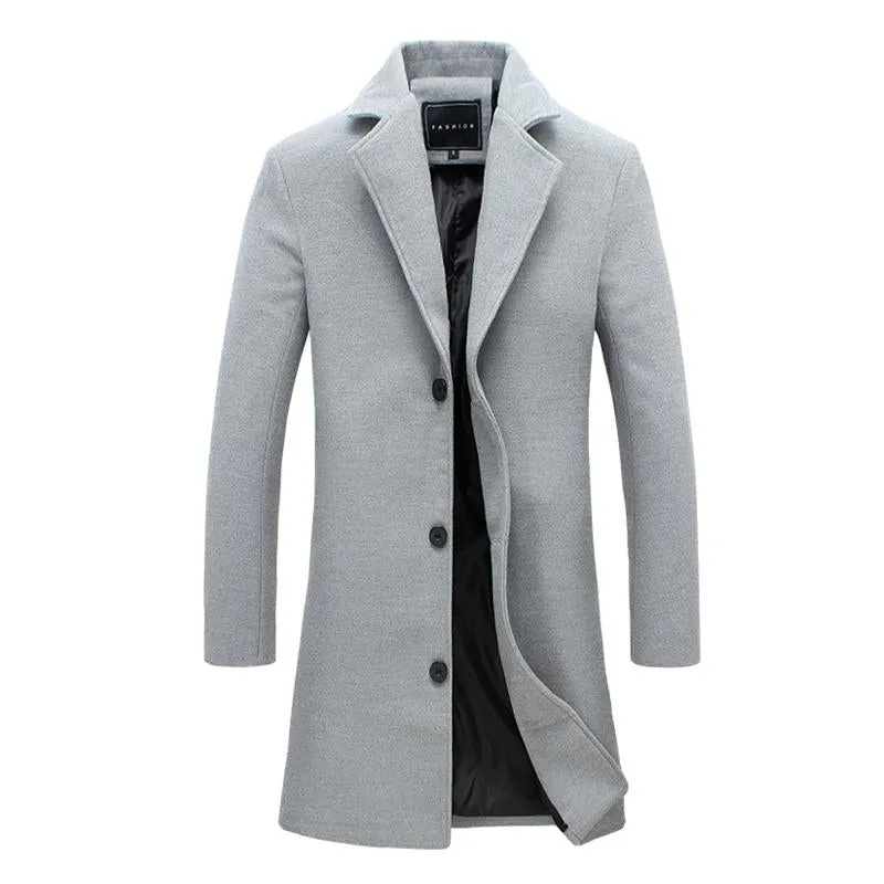 Men's Solid Color Single-breasted Trench Coat 28443032X sold by Manly