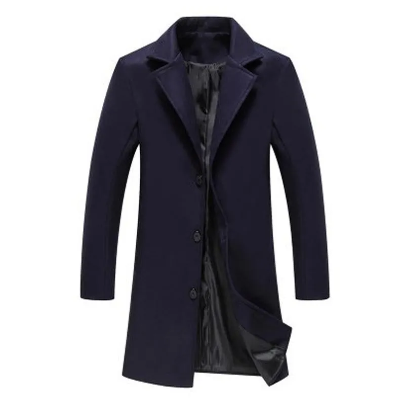 Men's Solid Color Single-breasted Trench Coat 28443032X sold by Manly product image thumbnail 5