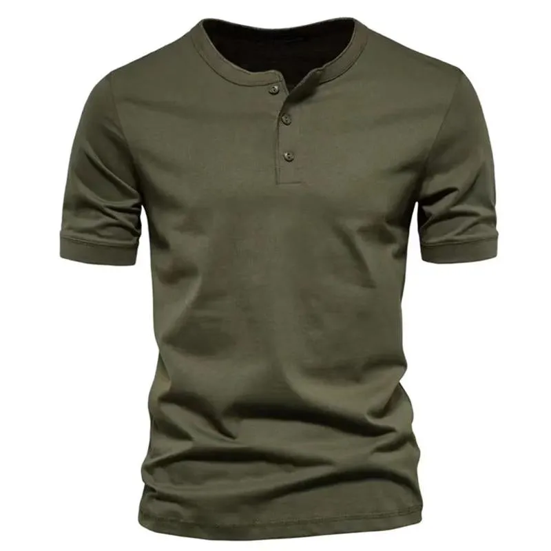 Men's Solid Color Short Sleeve T-Shirt 23111053Y sold by Manly